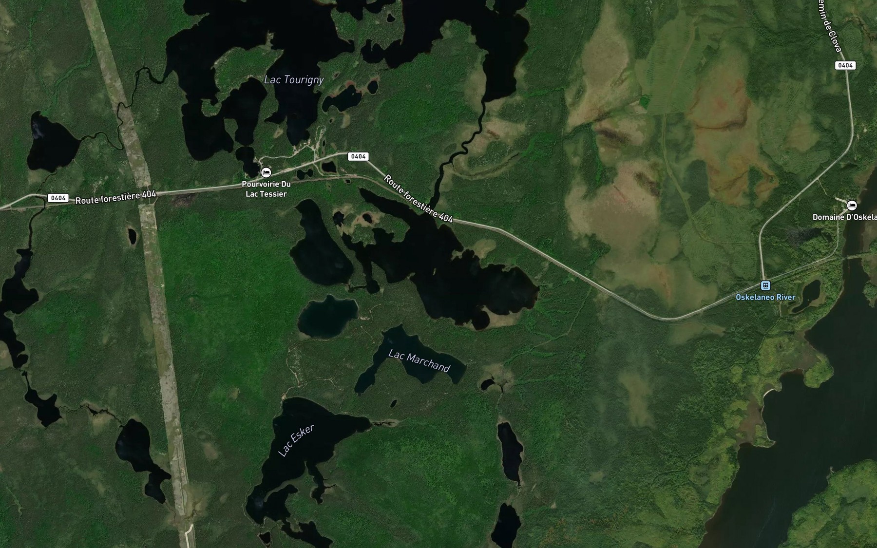 Satellite map of the Lac des Sportifs