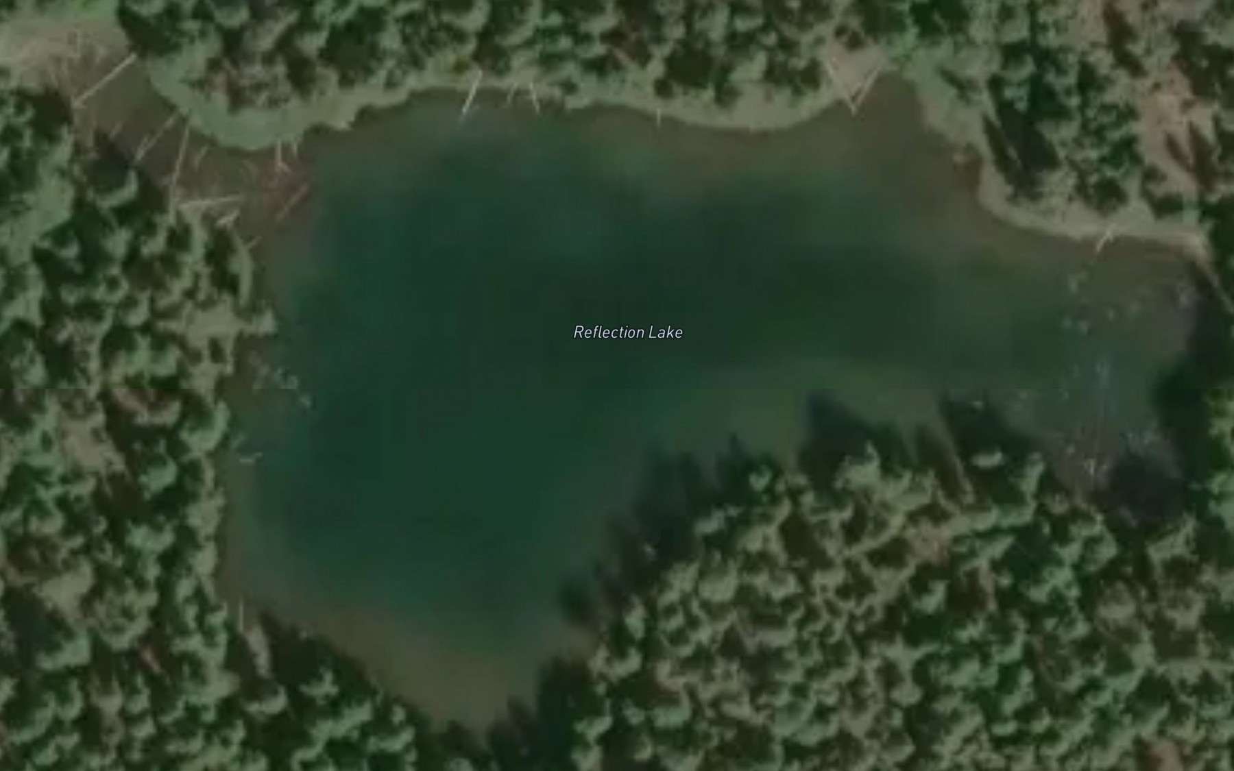 Satellite map of the Reflection Lake