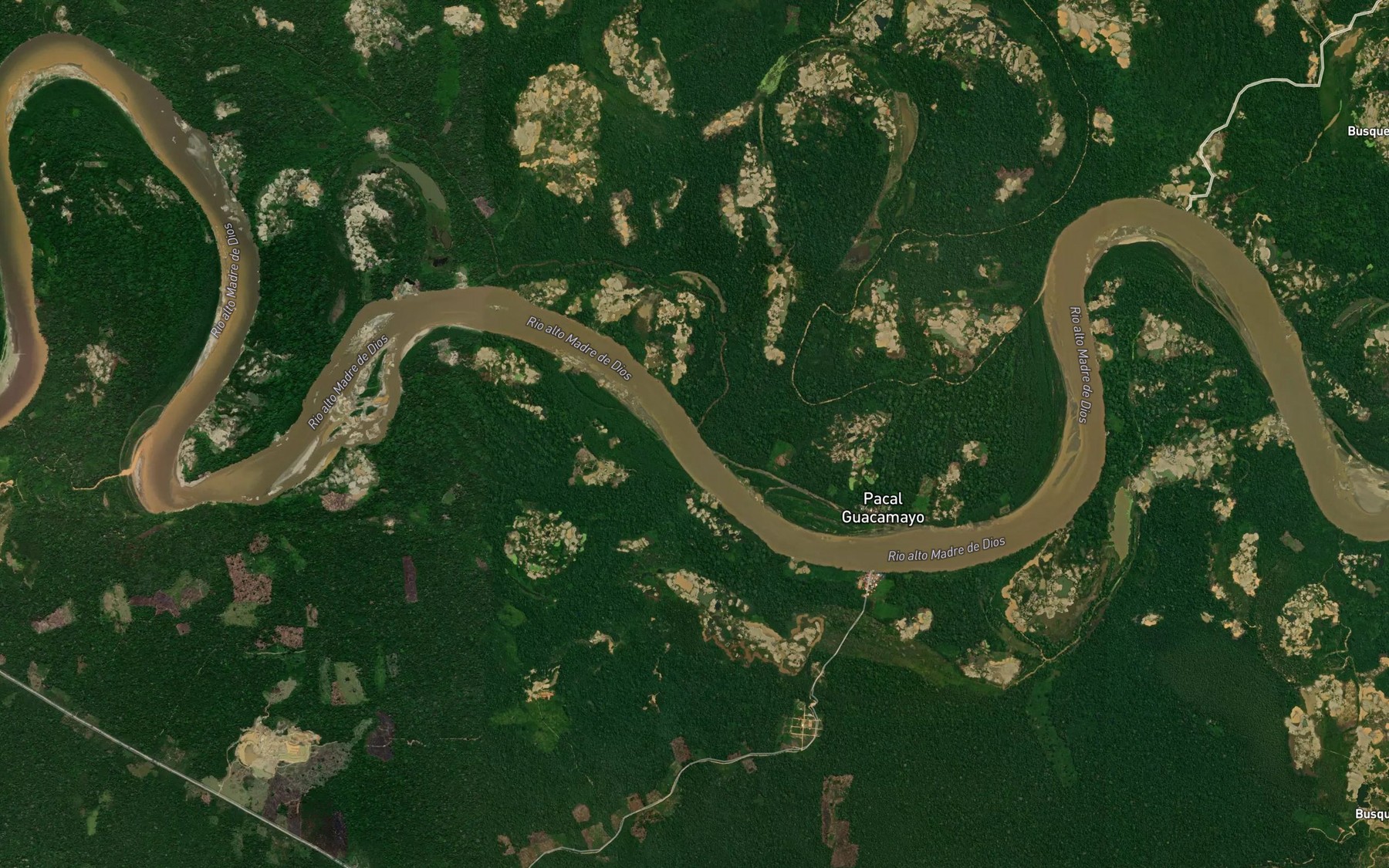 Satellite map of the Quebrada Pacal