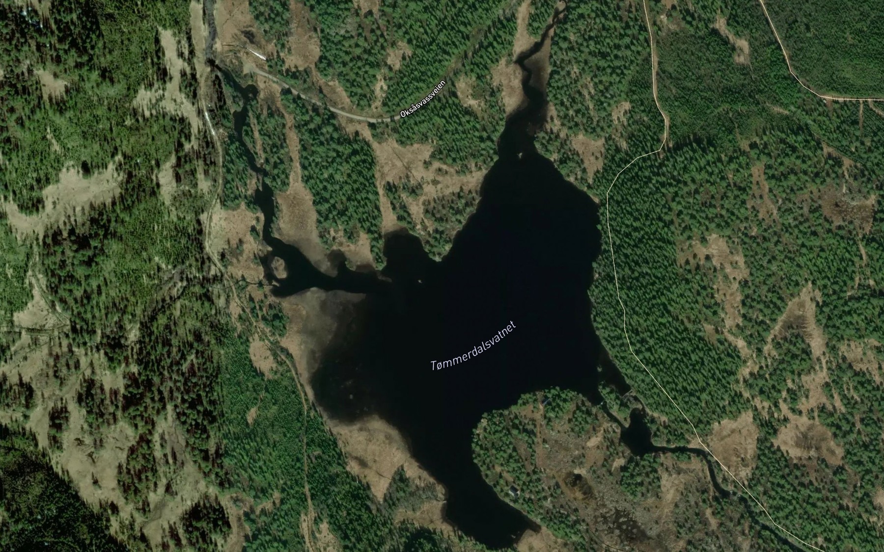 Satellite map of the Tommerdalsvatnet