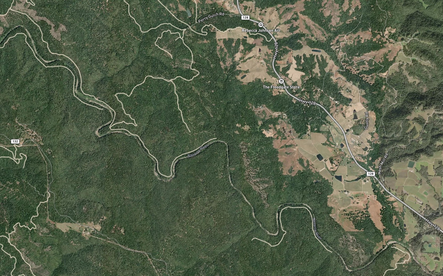 Satellite map of the Floodgate Creek