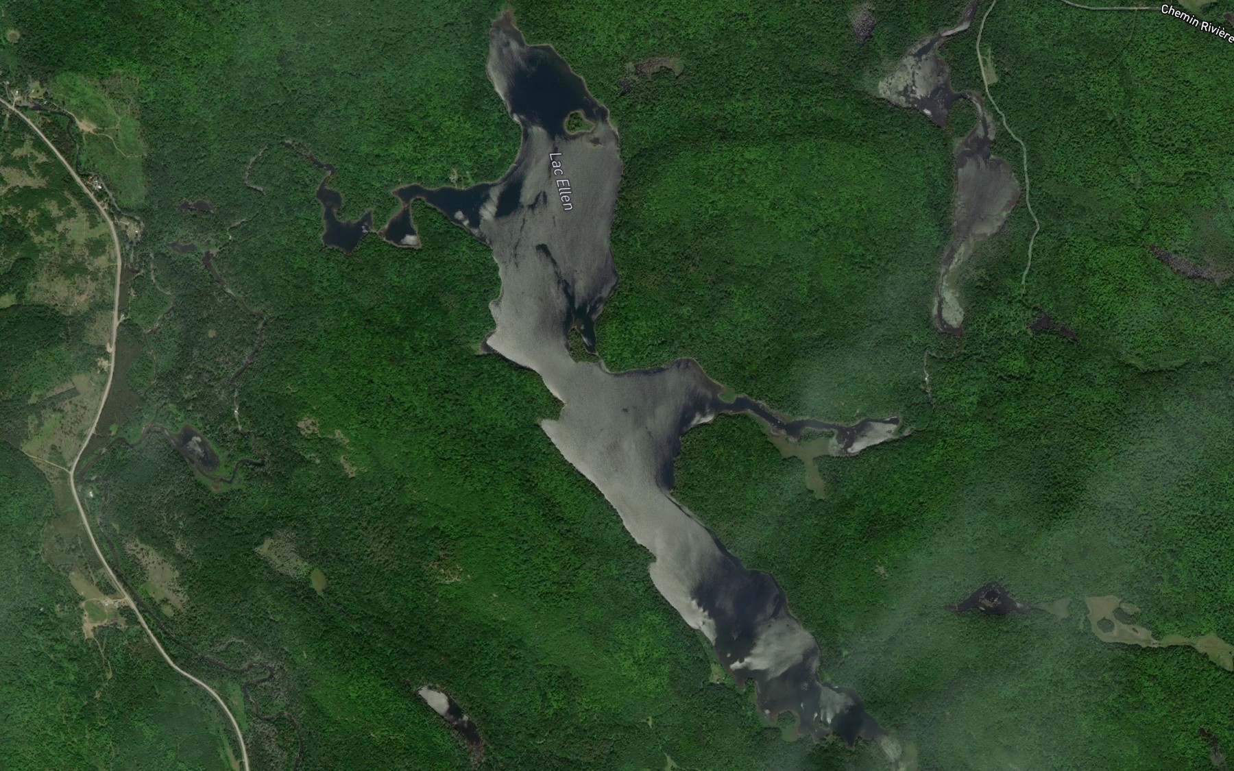 Satellite map of the Lac Ellen