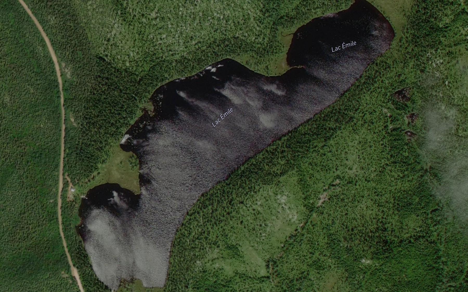 Satellite map of the Lac Emile