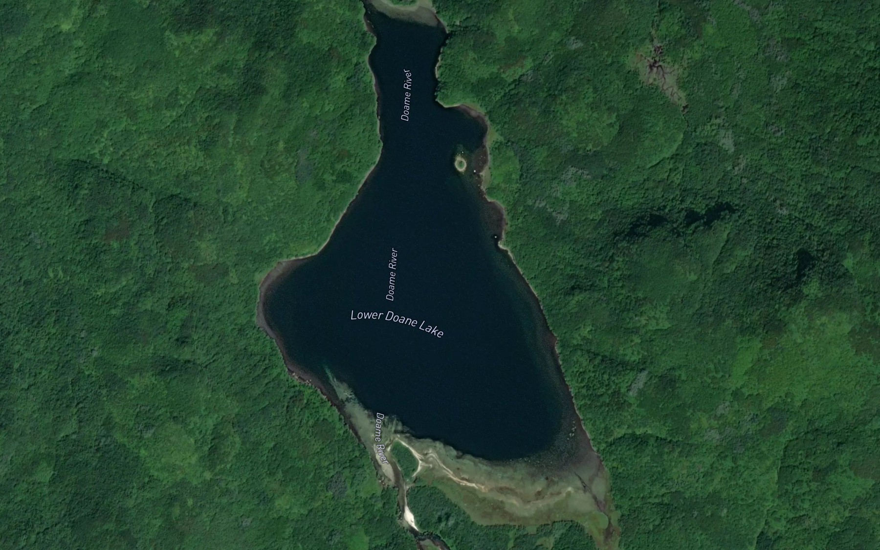 Satellite map of the Lower Doame Lake
