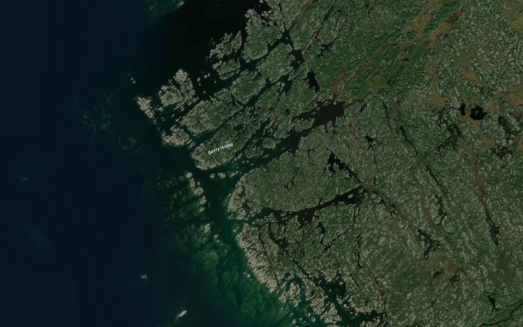 Satellite map of the Burritts Bay