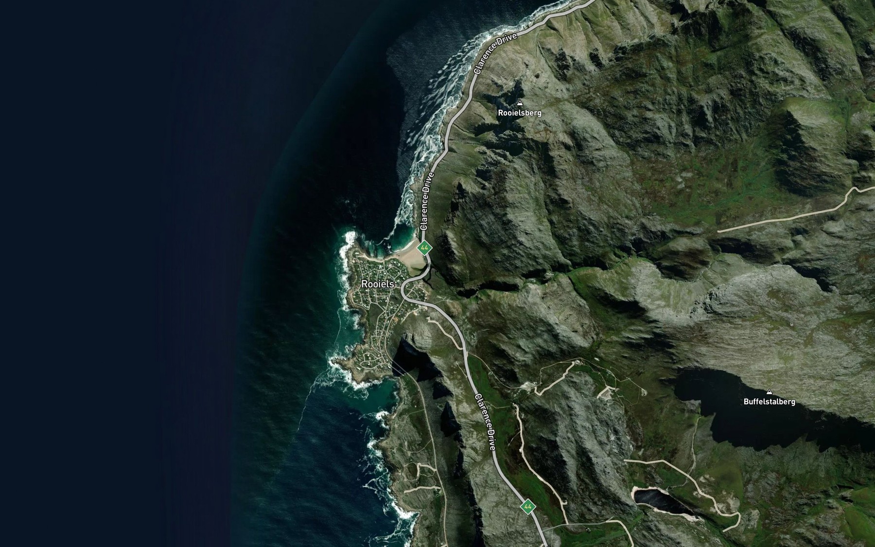 Satellite map of the Rooielsrivier