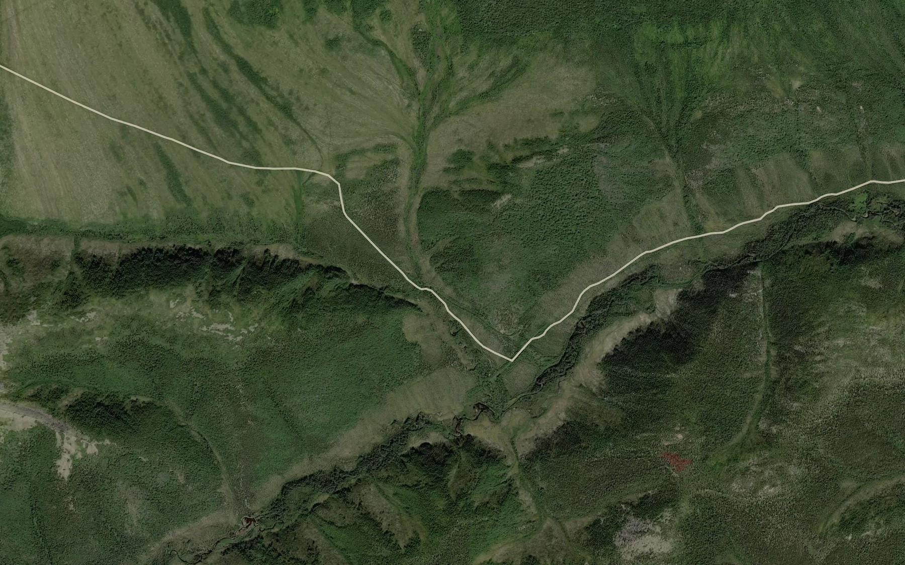 Satellite map of the Buckeye Creek
