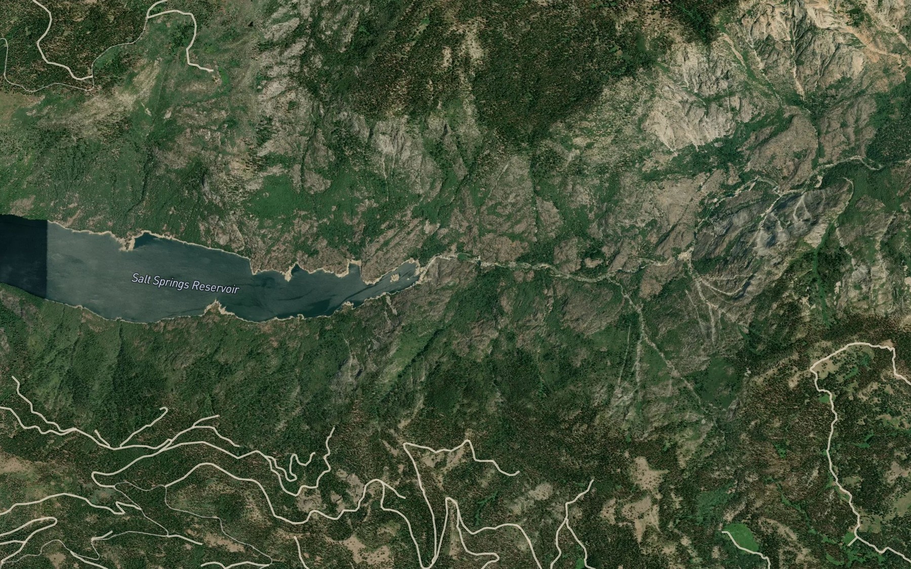 Satellite map of the Salt Springs