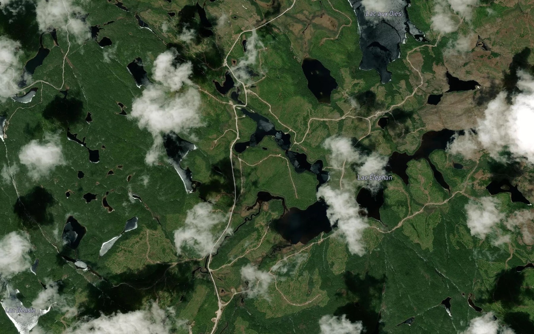 Satellite map of the Riviere aux Castors