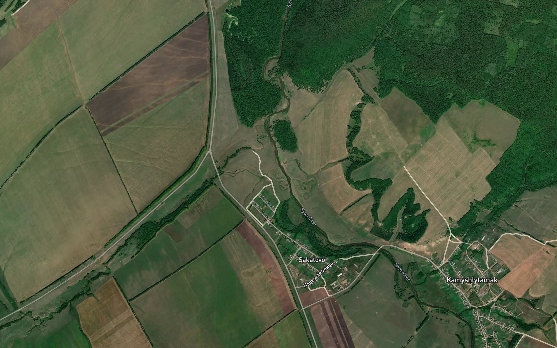 Satellite map of the Sakatka