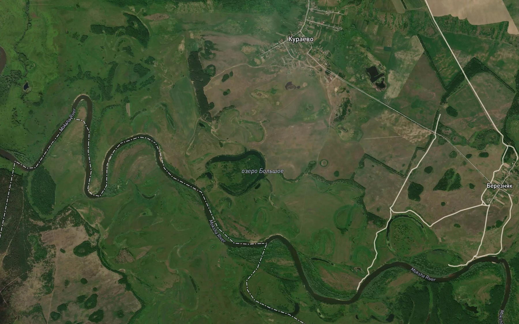 Satellite map of the Ozero Bol'shoye