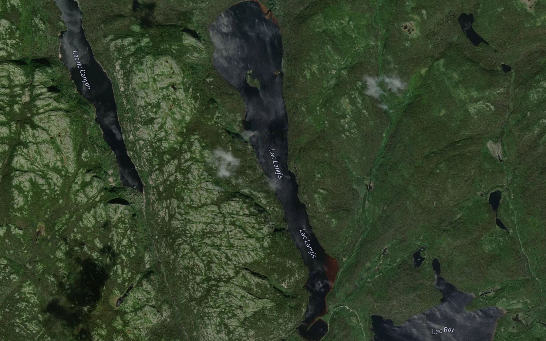 Satellite map of the Lac Langis