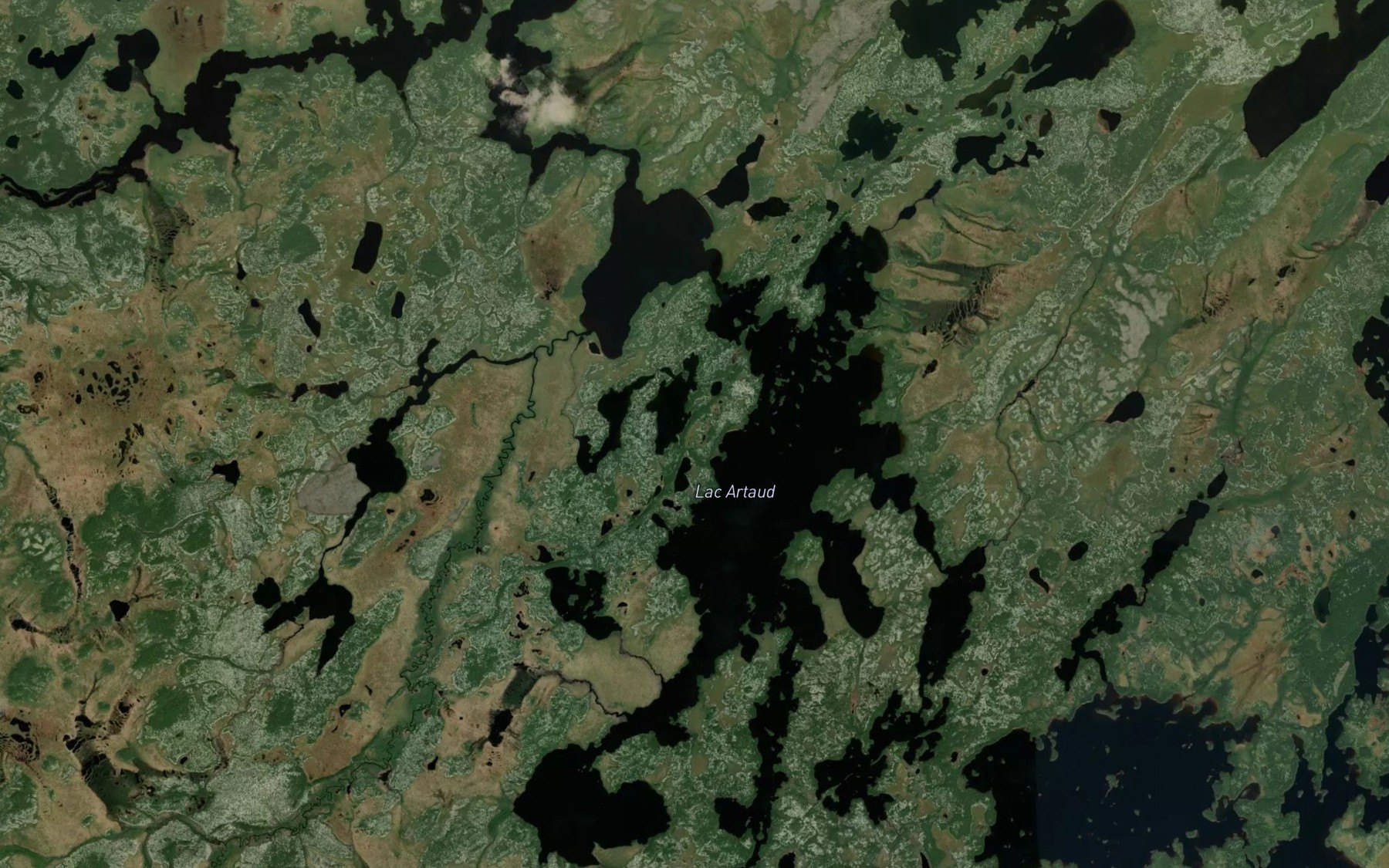Satellite map of the Lac Artaud