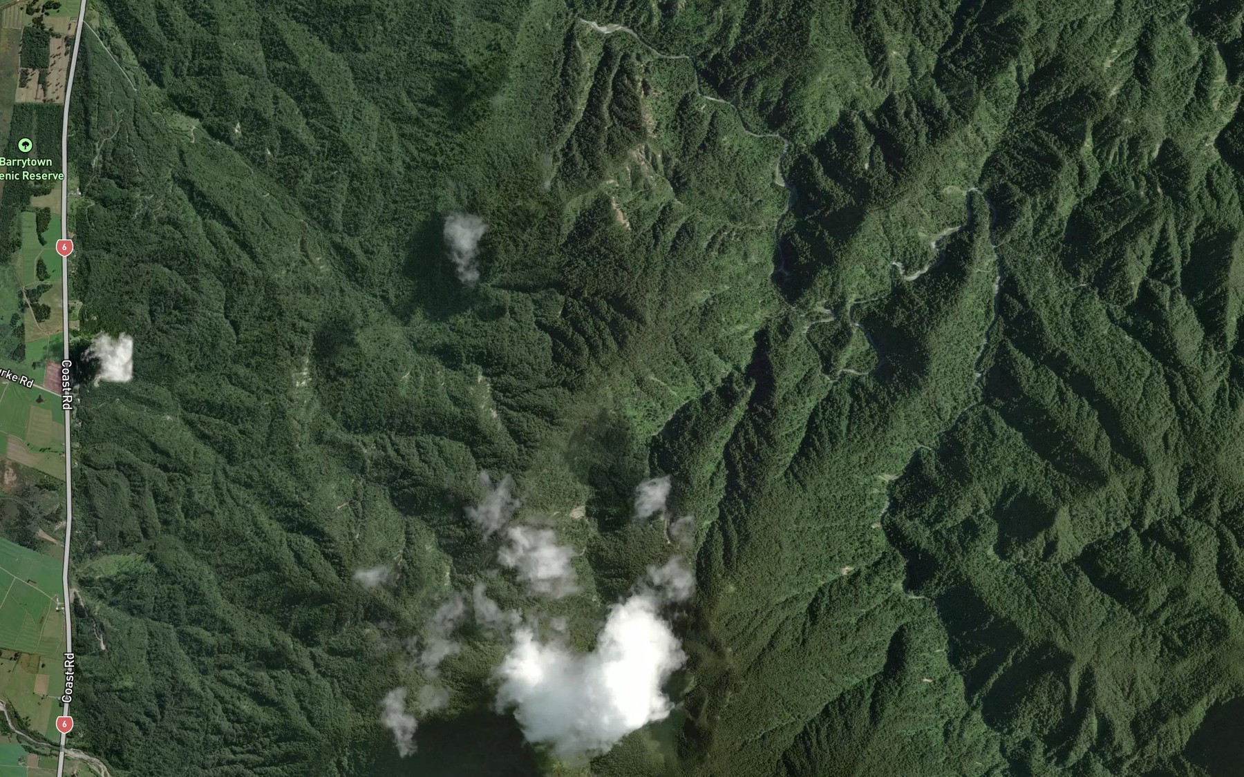 Satellite map of the Gorge Creek