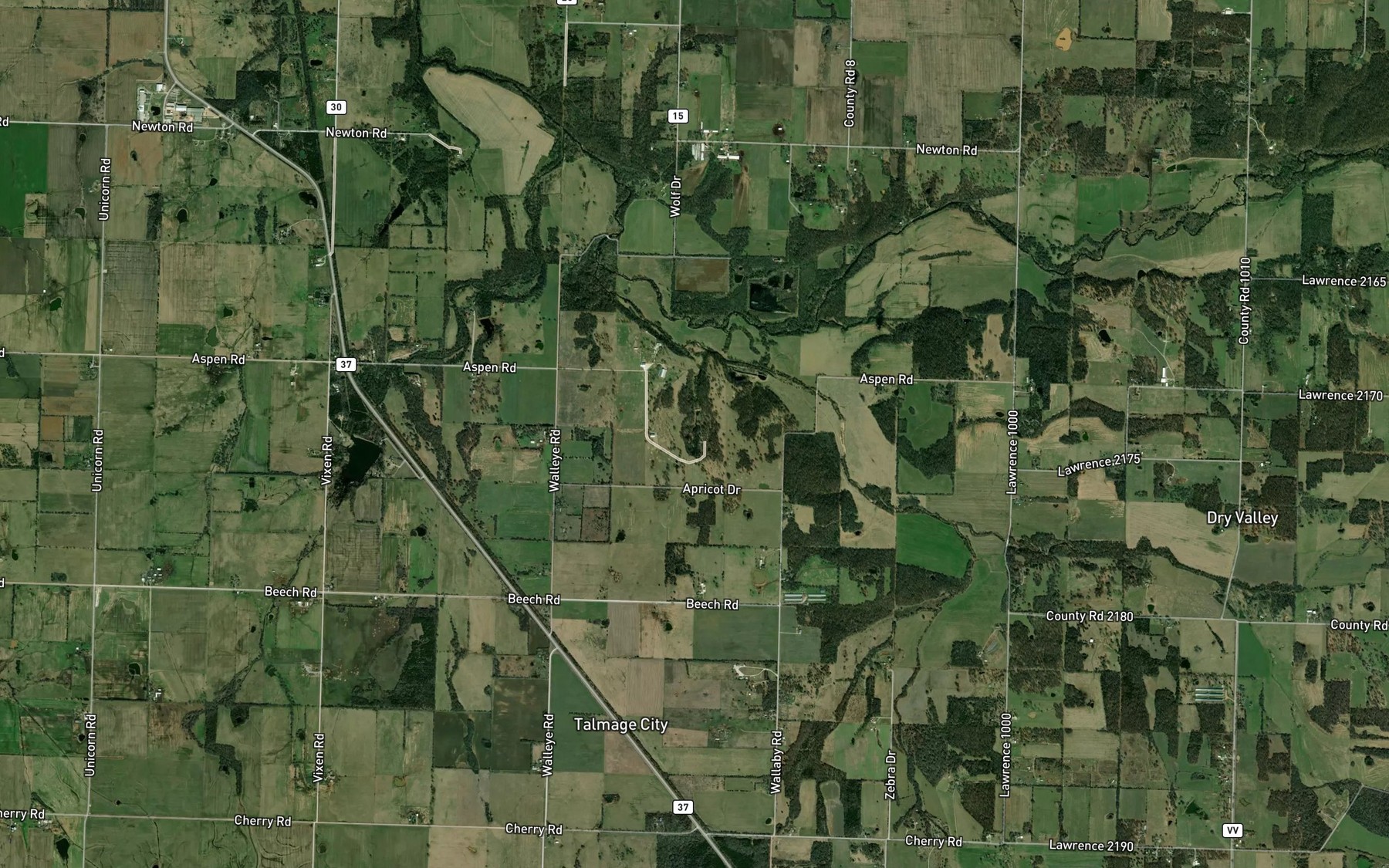 Satellite map of the Haddock Spring