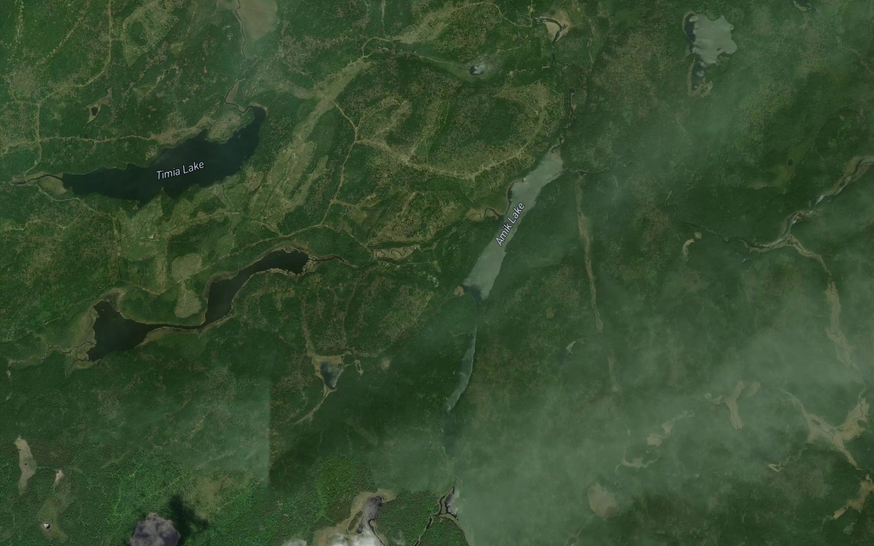 Satellite map of the Winjiget Creek
