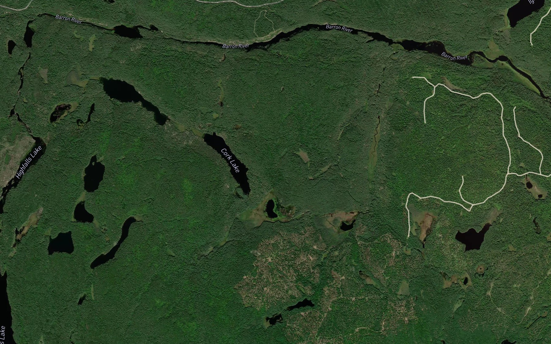 Satellite map of the Length Creek