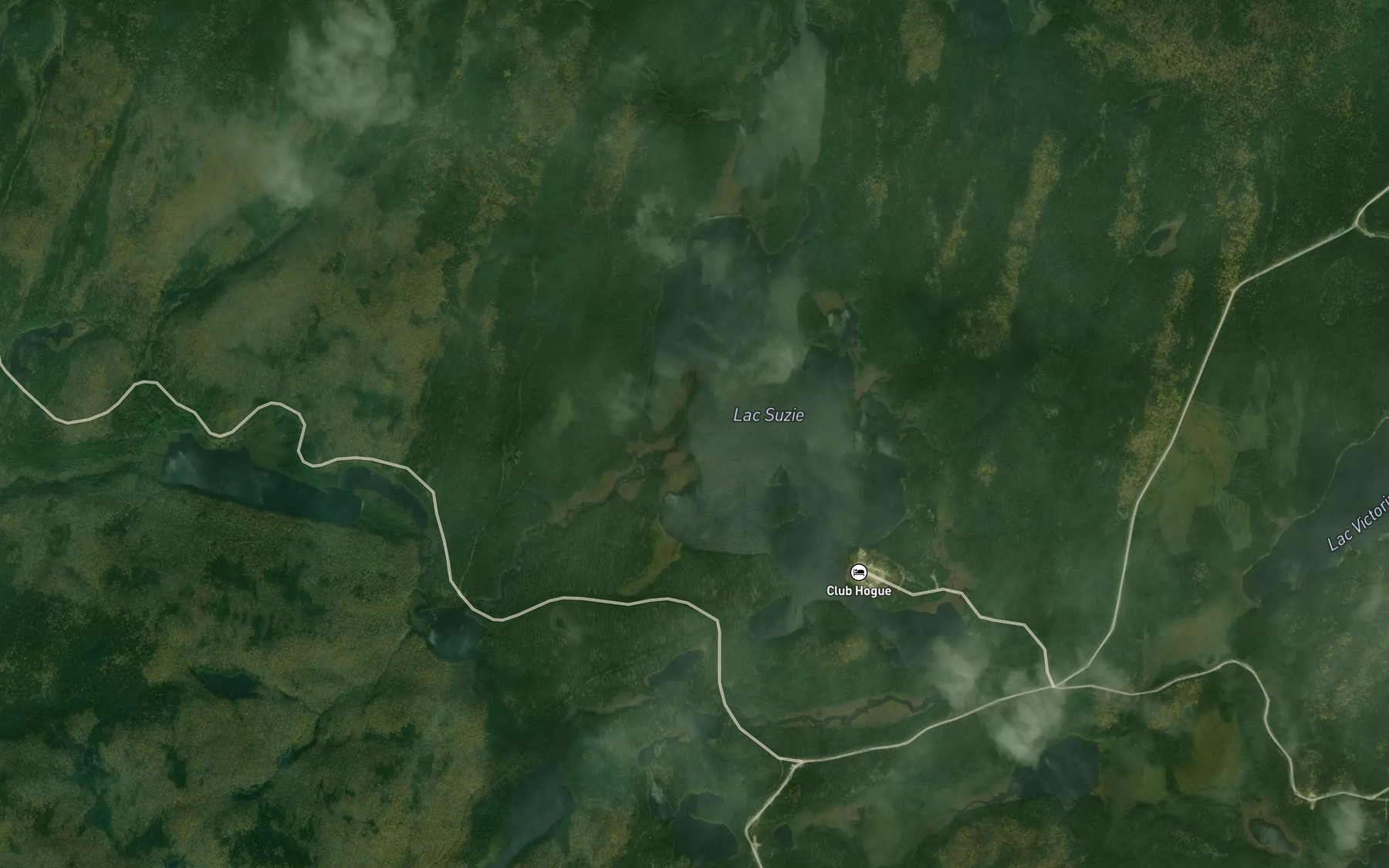 Satellite map of the Lac Suzie