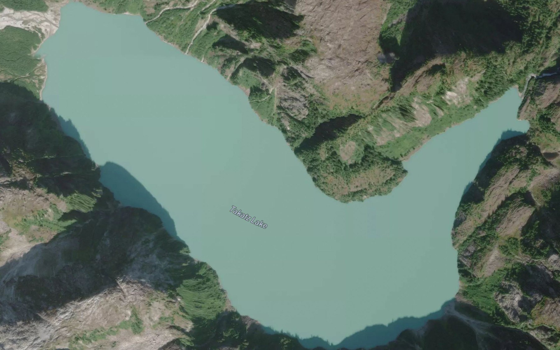 Satellite map of the Takatz Lake
