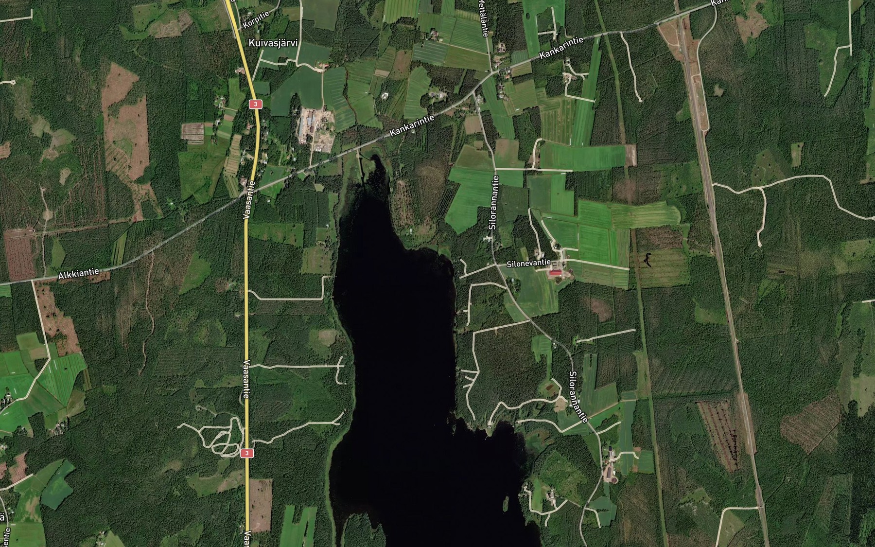 Satellite map of the Hirvilahti