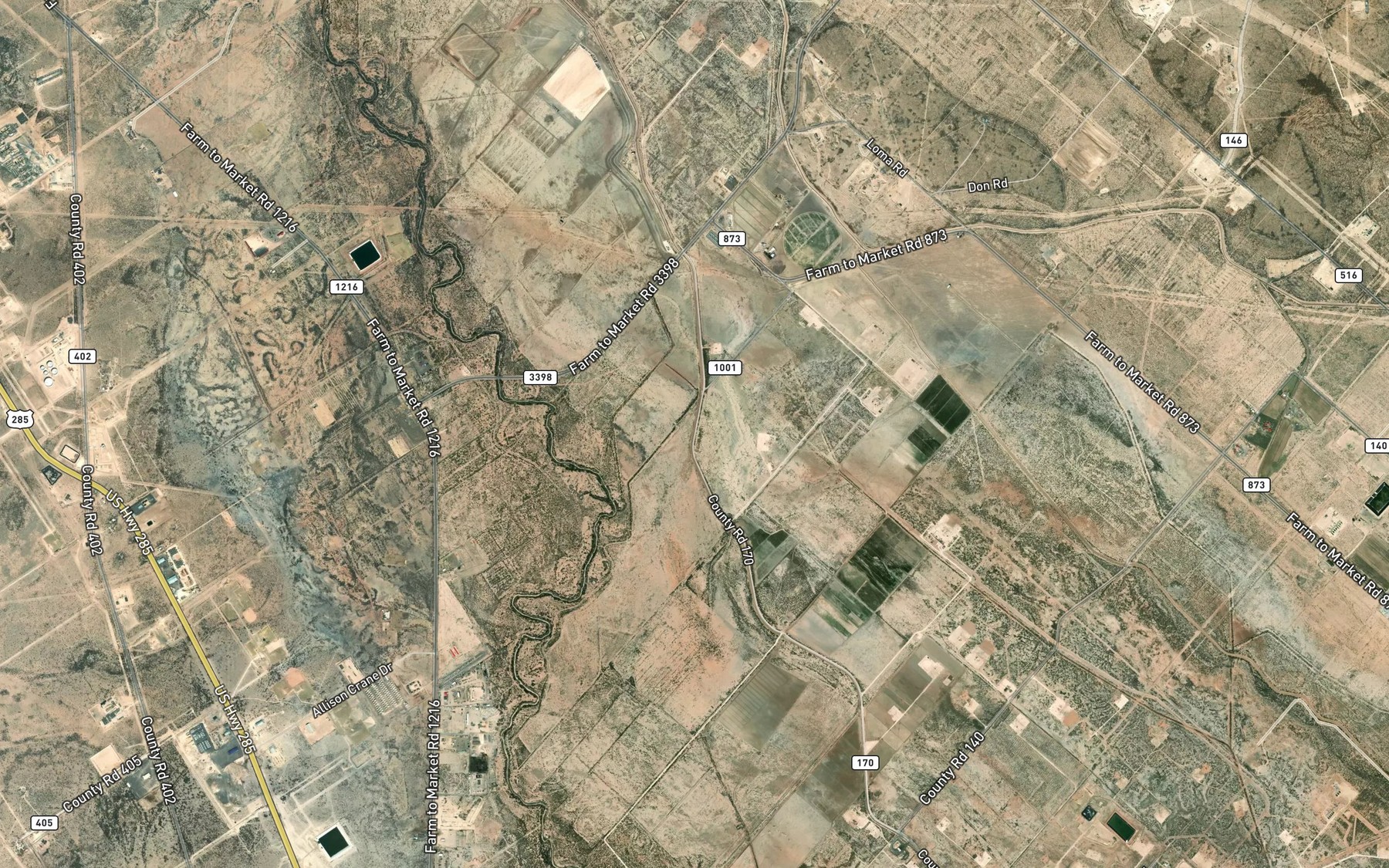 Satellite map of the Lateral Number One