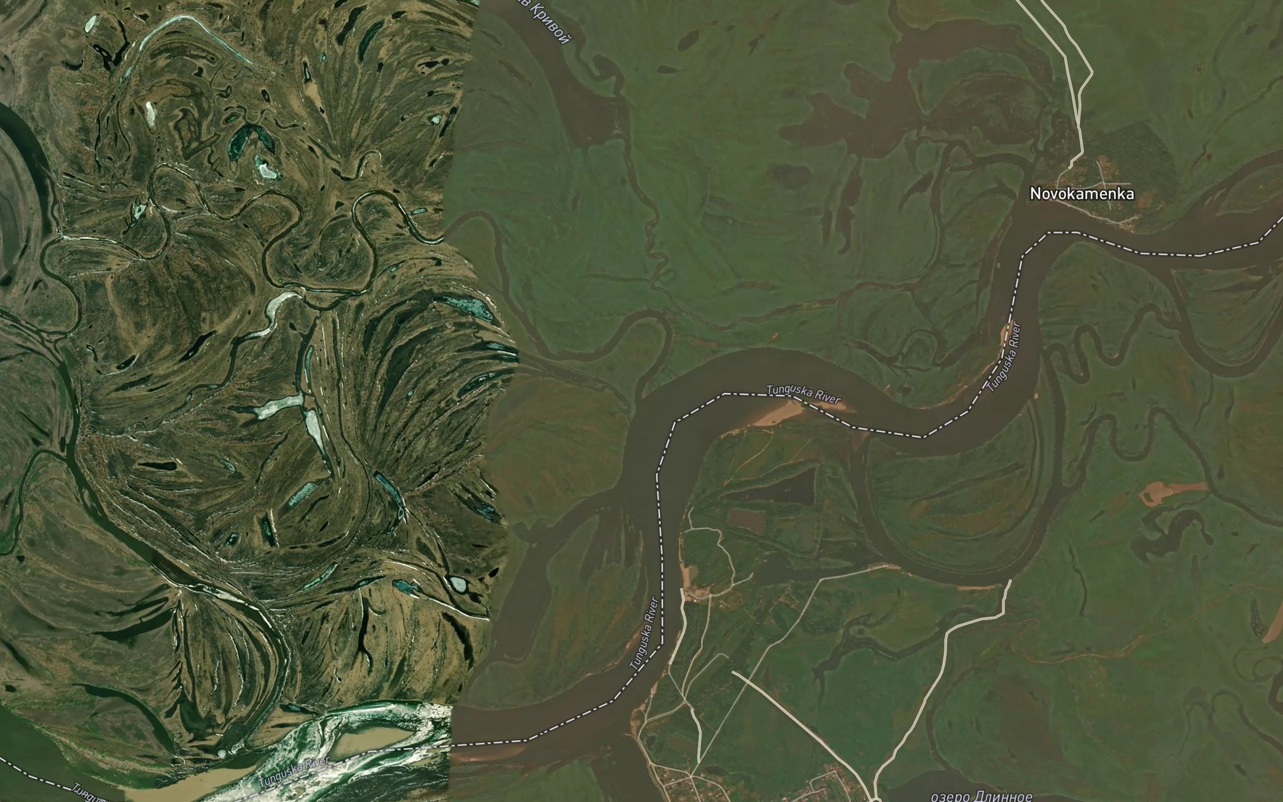 Satellite map of the Protoka Mar'yushkina