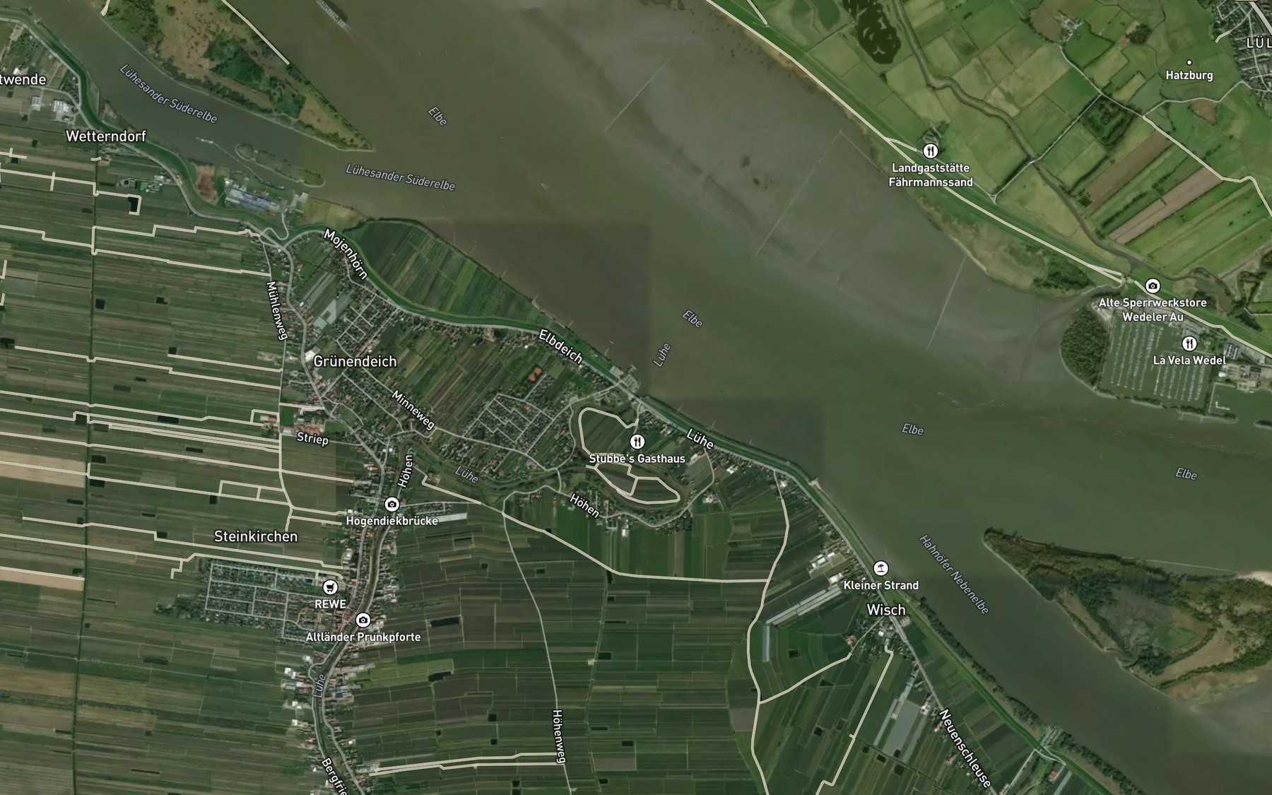 Satellite map of the Luhe