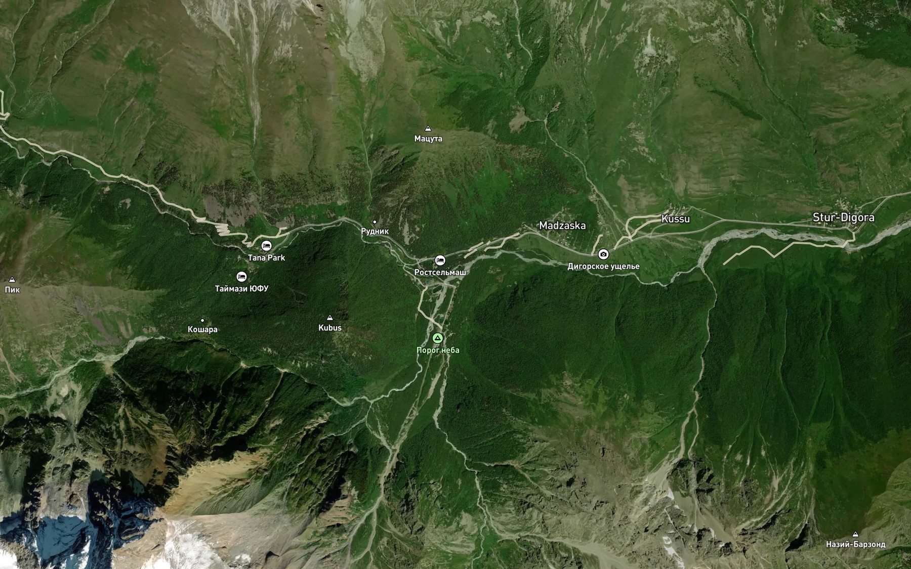 Satellite map of the Tanandon