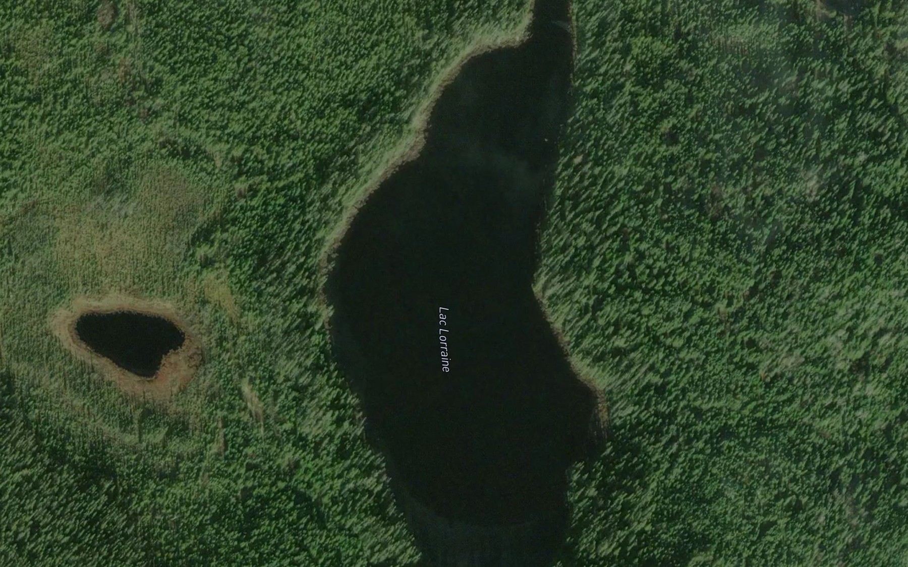Satellite map of the Lac Lorraine