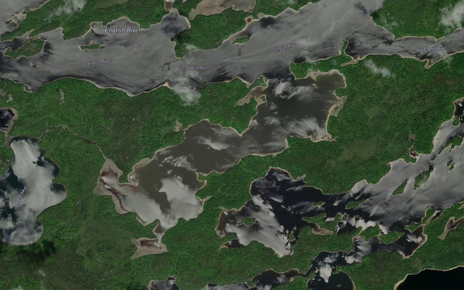 Satellite map of the Bearpaw Bay