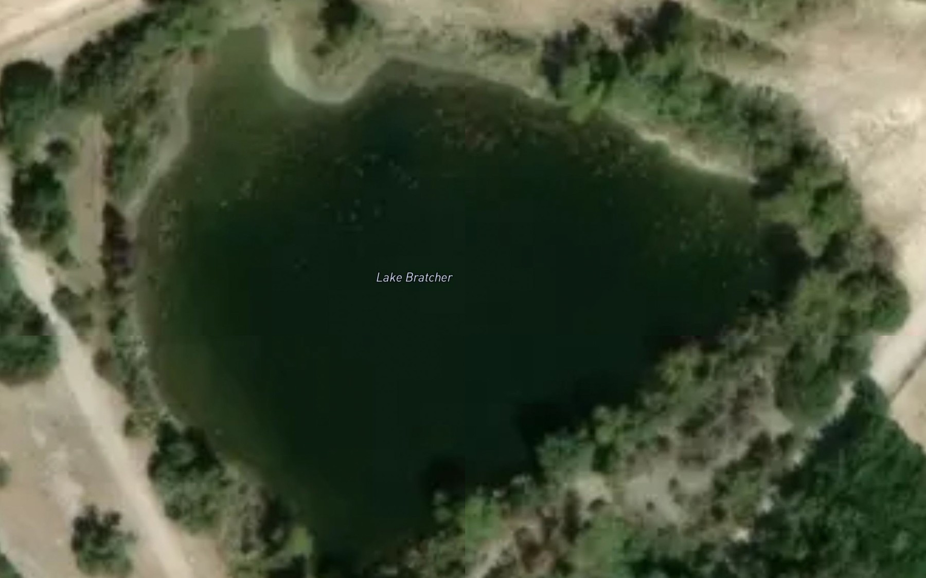 Satellite map of the Lake Bratcher