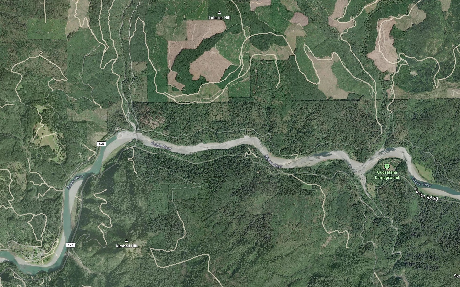 Satellite map of the Jennings Riffle