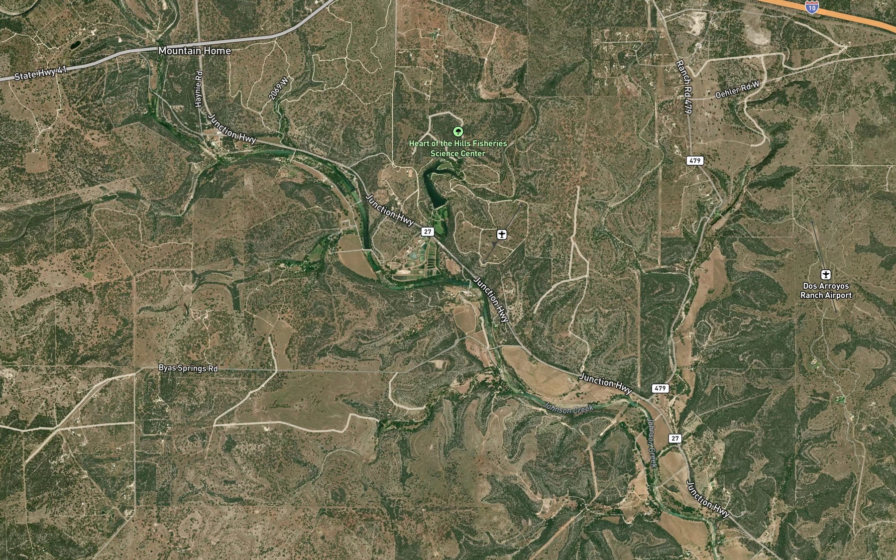 Satellite map of the Fessenden Branch