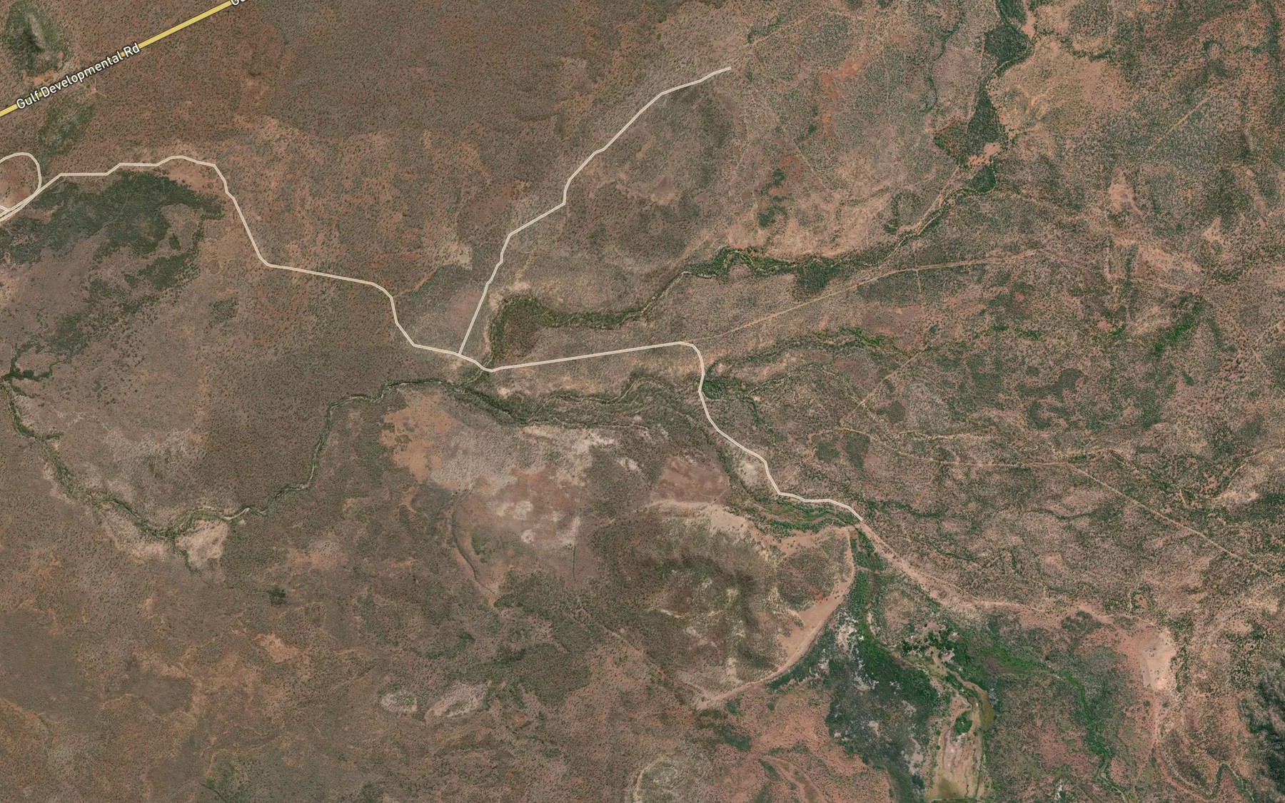 Satellite map of the Middle Creek