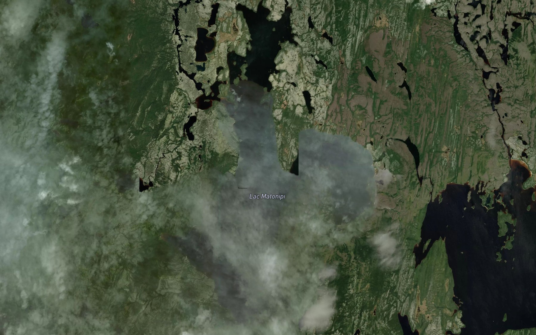Satellite map of the Lac Matonipi