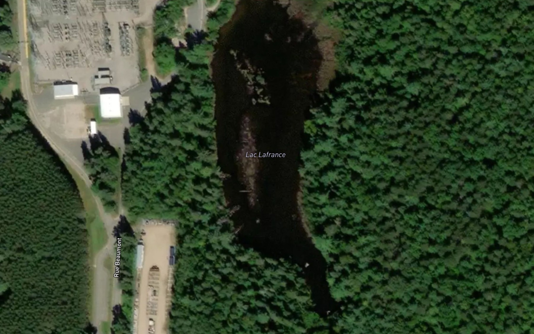 Satellite map of the Lac Lafrance