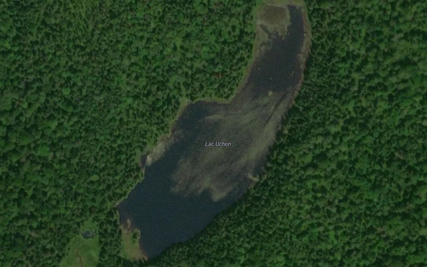 Satellite map of the Lac Uchon