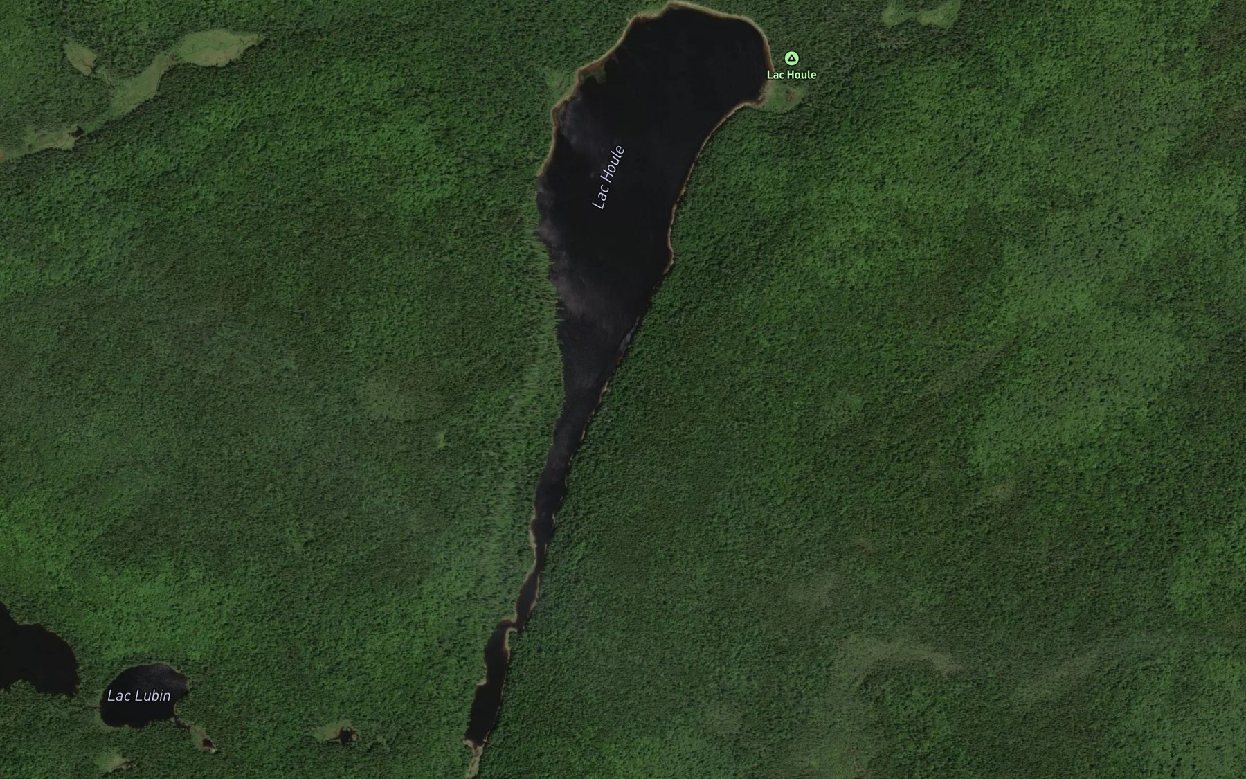 Satellite map of the Lac Houle