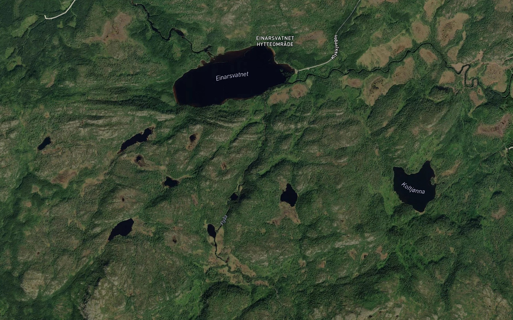 Satellite map of the Flyaa