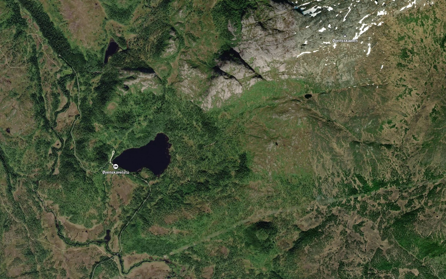 Satellite map of the Spillernybekken