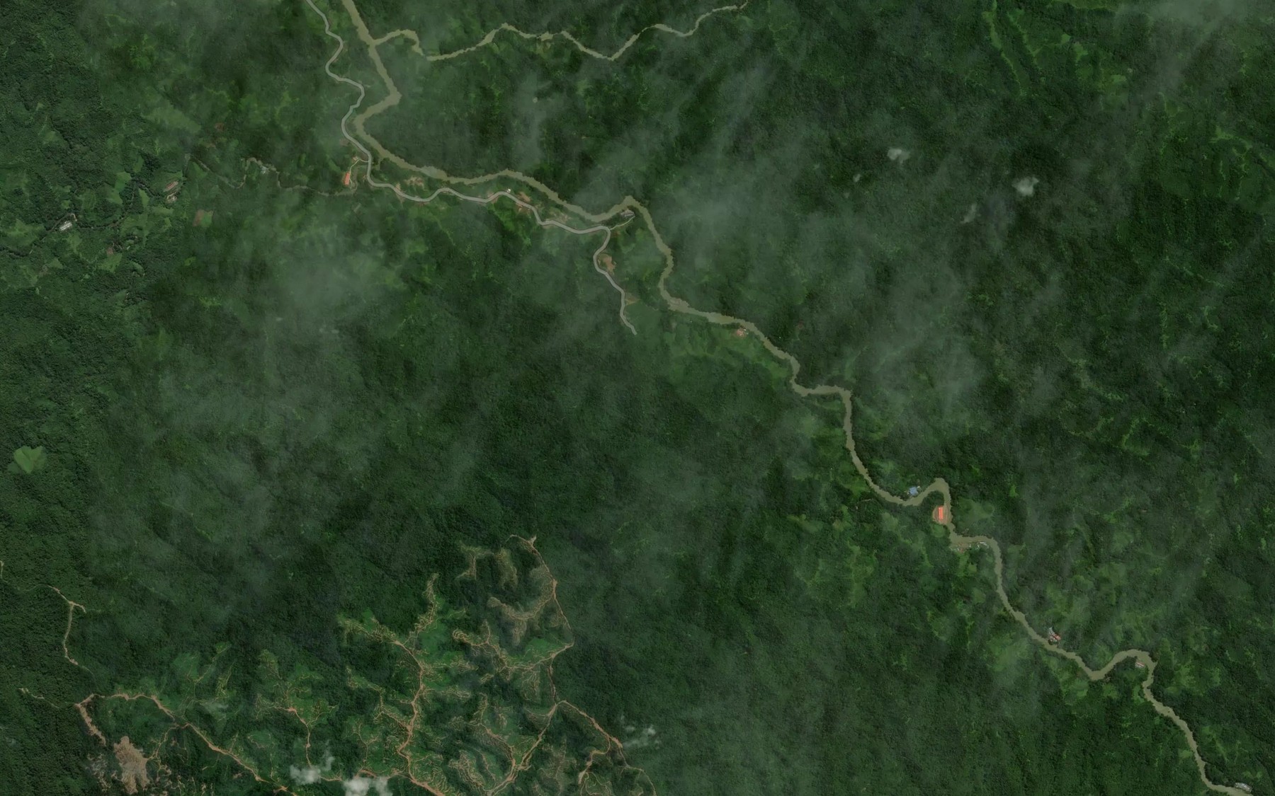 Satellite map of the Sungai Entuat