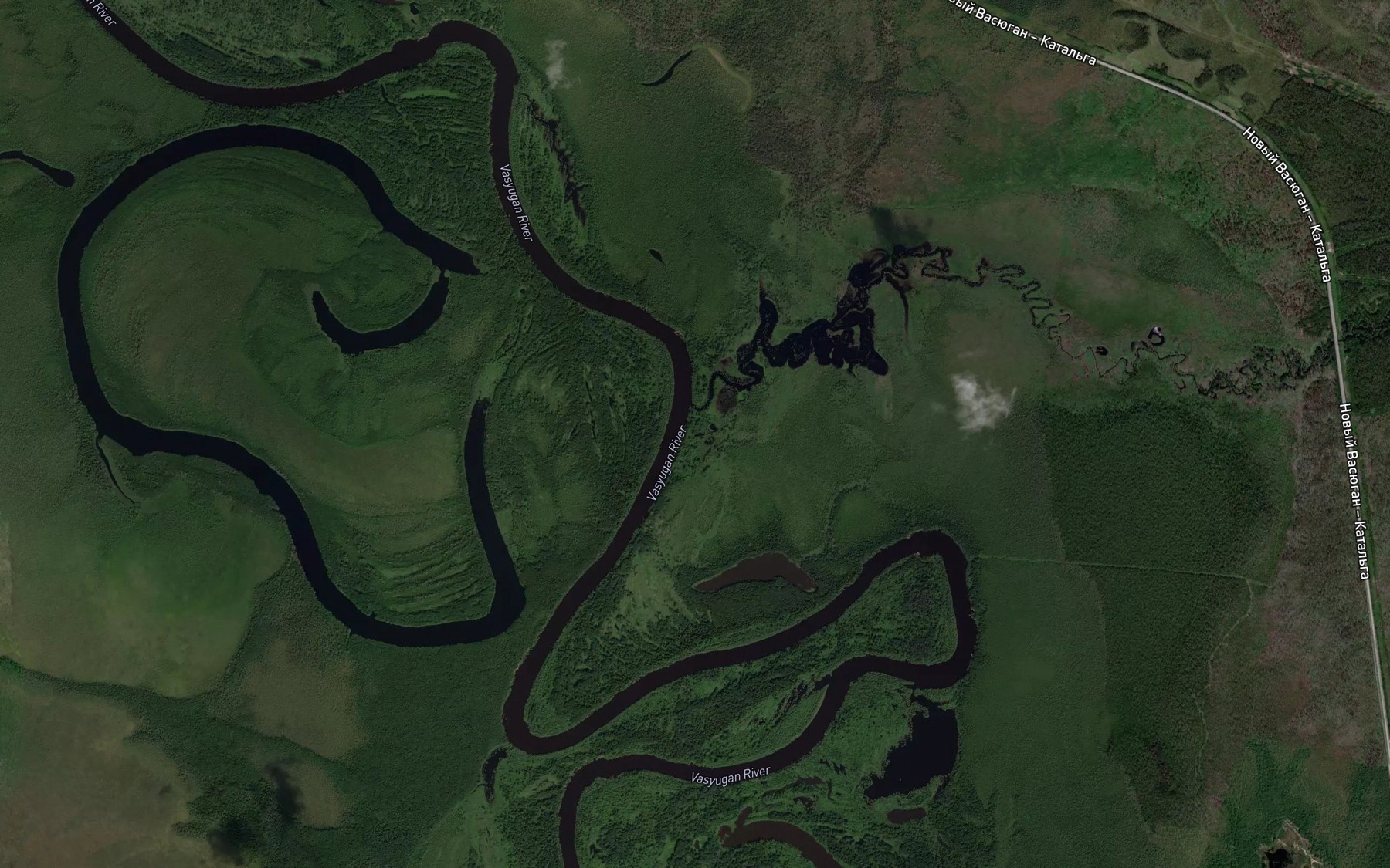 Satellite map of the Zyryan-Pekh