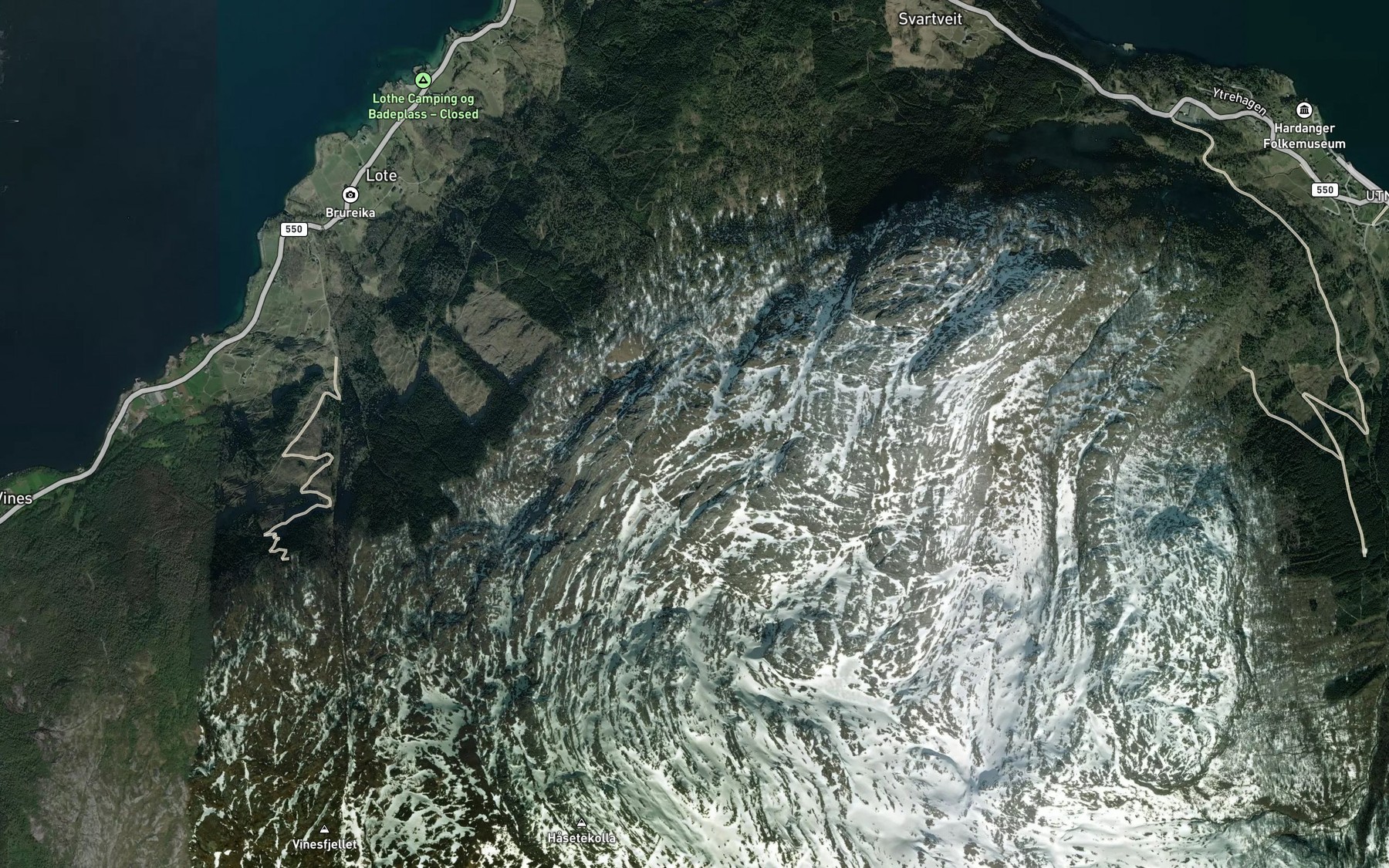 Satellite map of the Flasketjorni