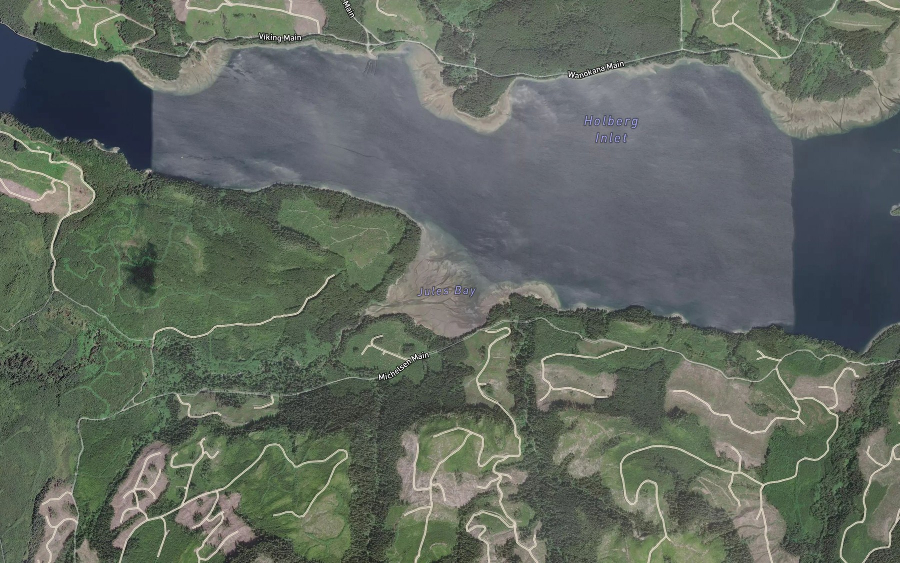 Satellite map of the Jules Bay