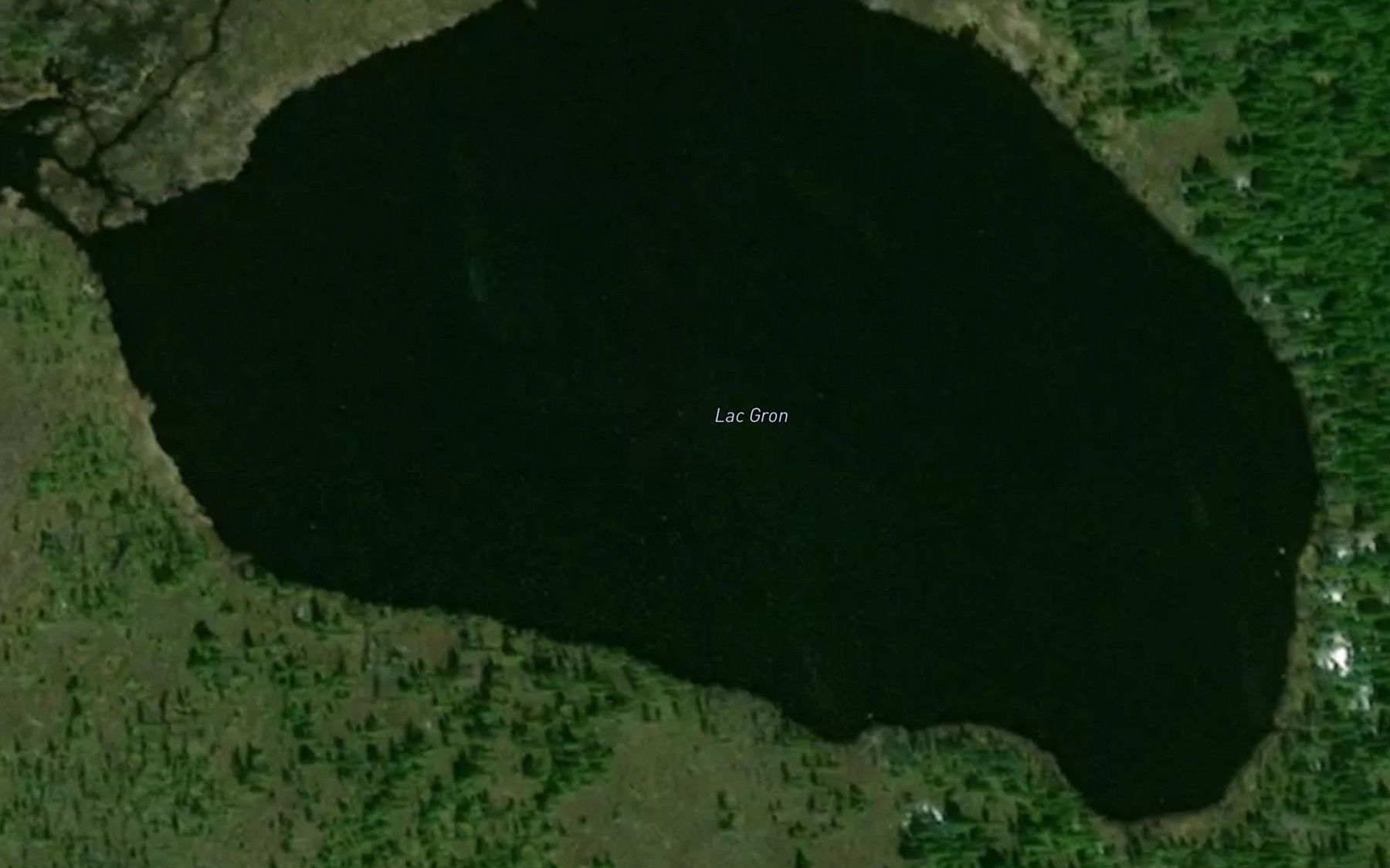 Satellite map of the Lac Gron