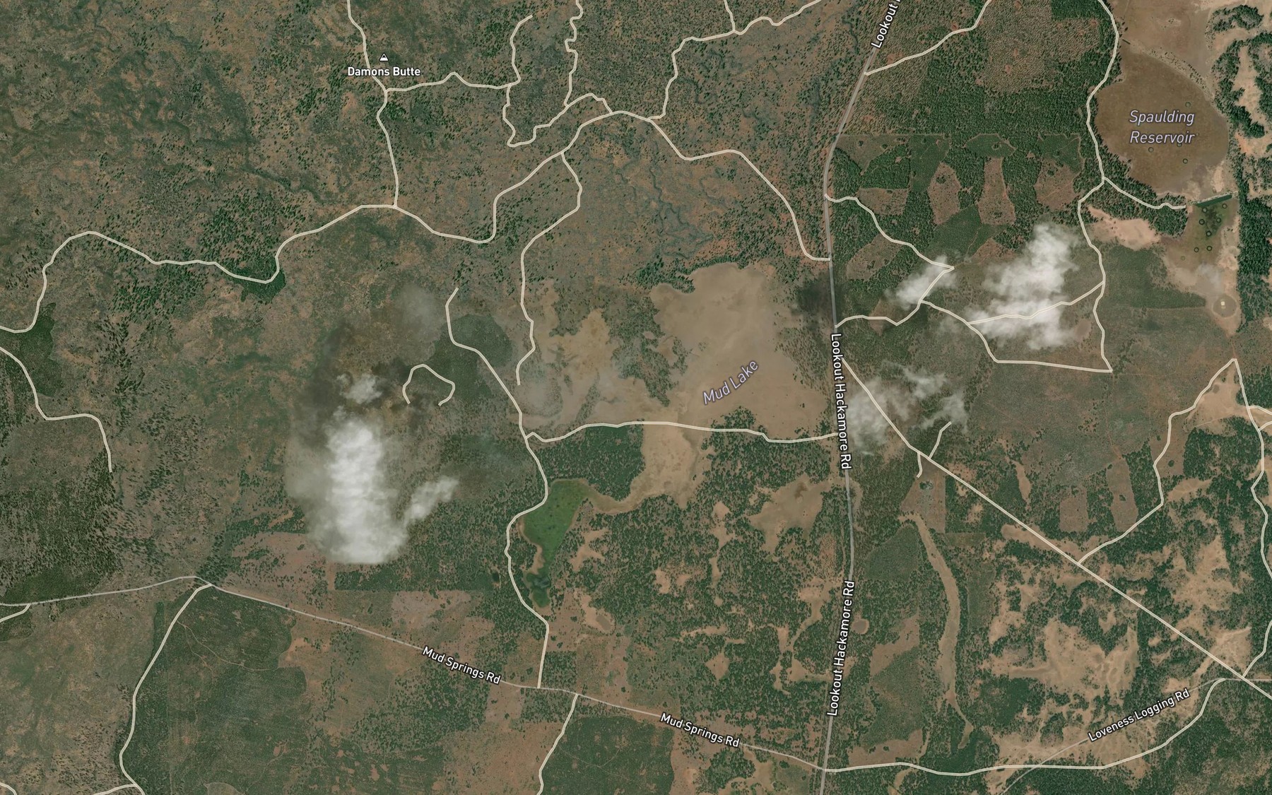 Satellite map of the Mud Lake