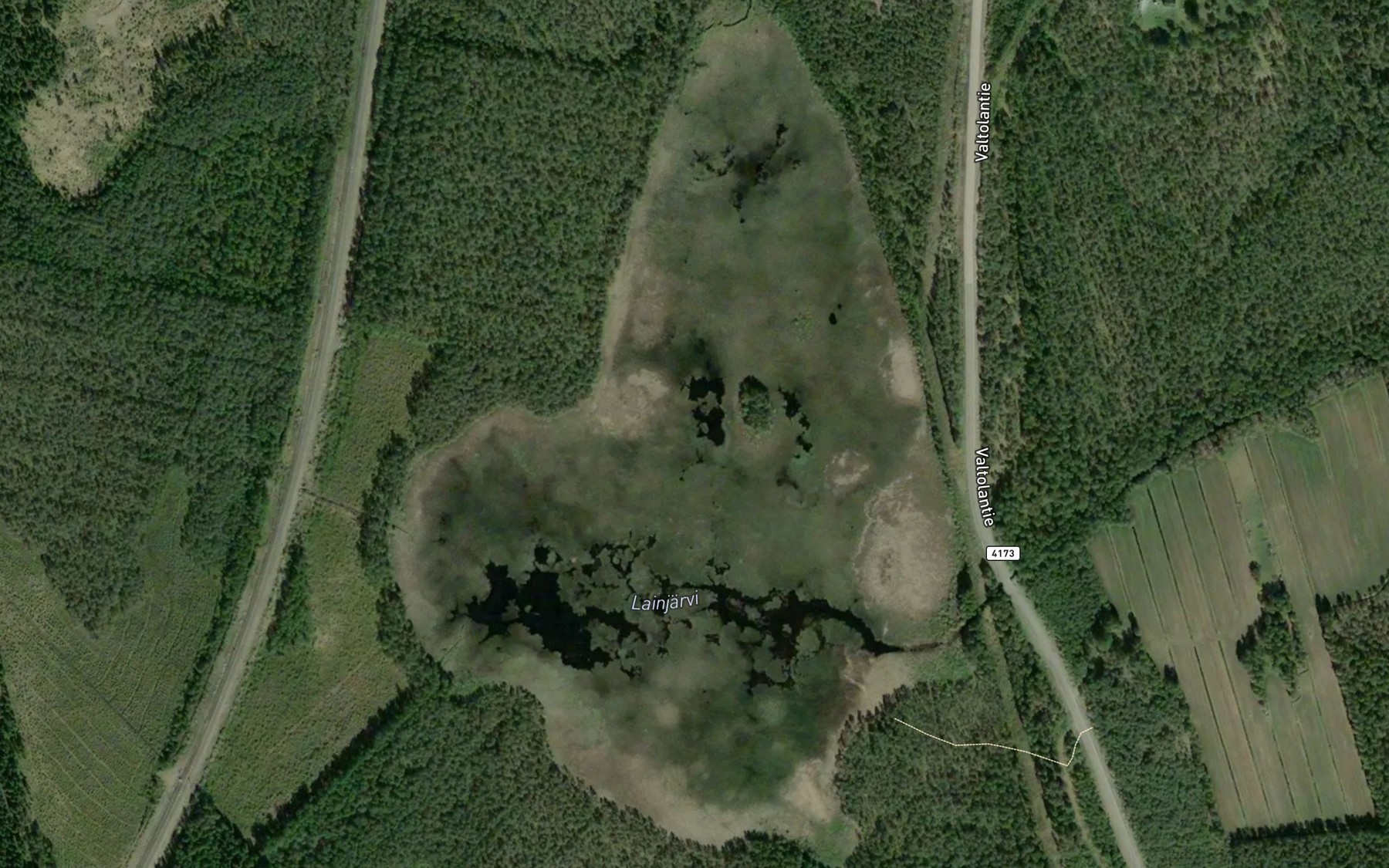 Satellite map of the Telsanoja