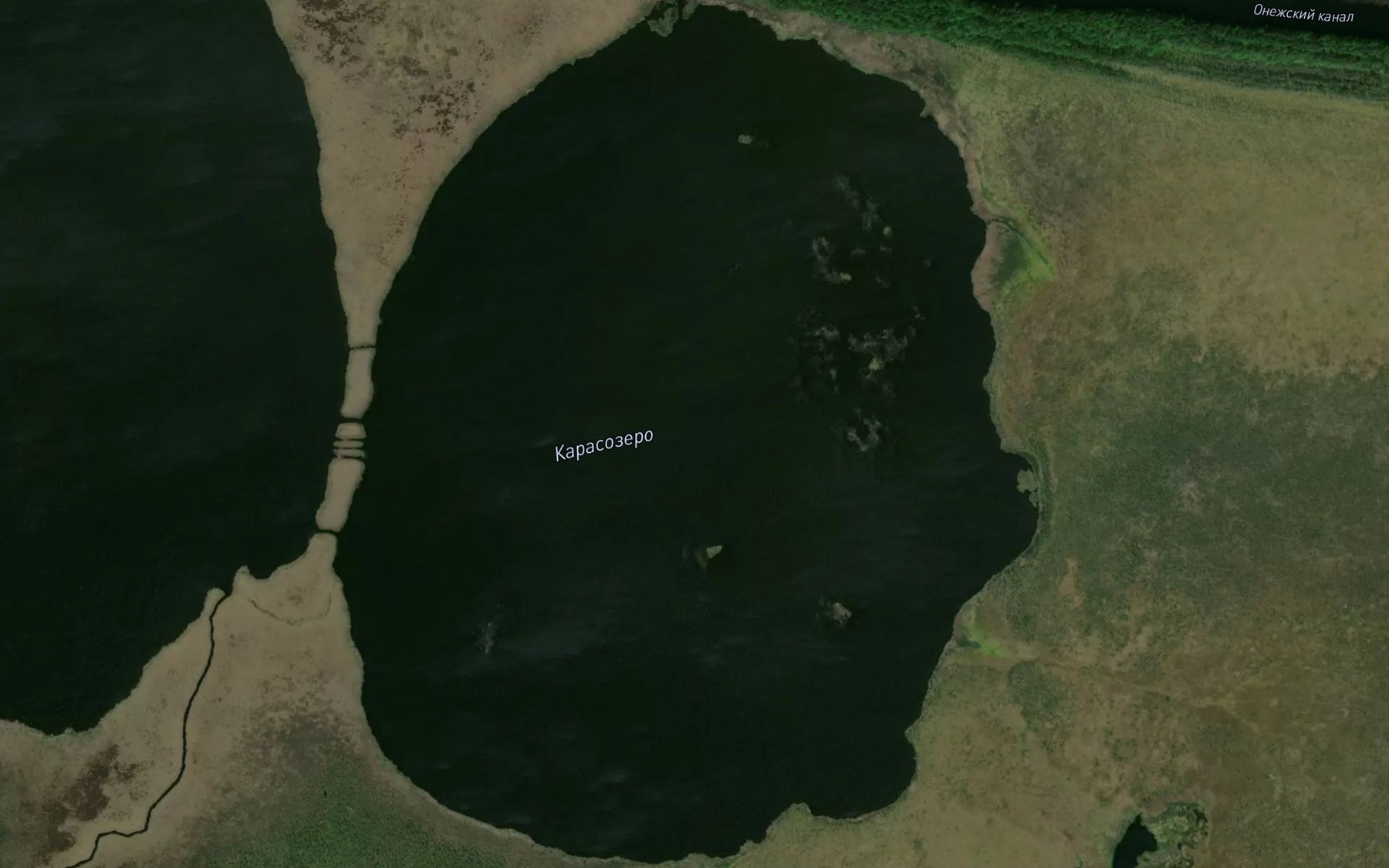 Satellite map of the Ozero Karasozero