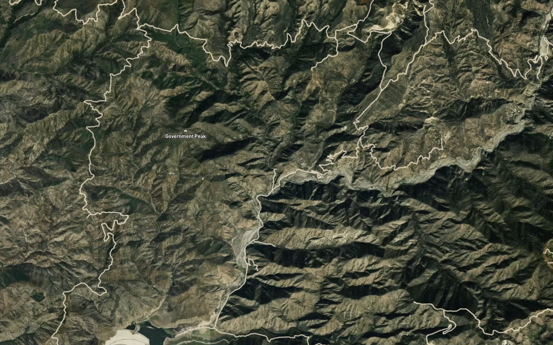 Satellite map of the Alder Creek