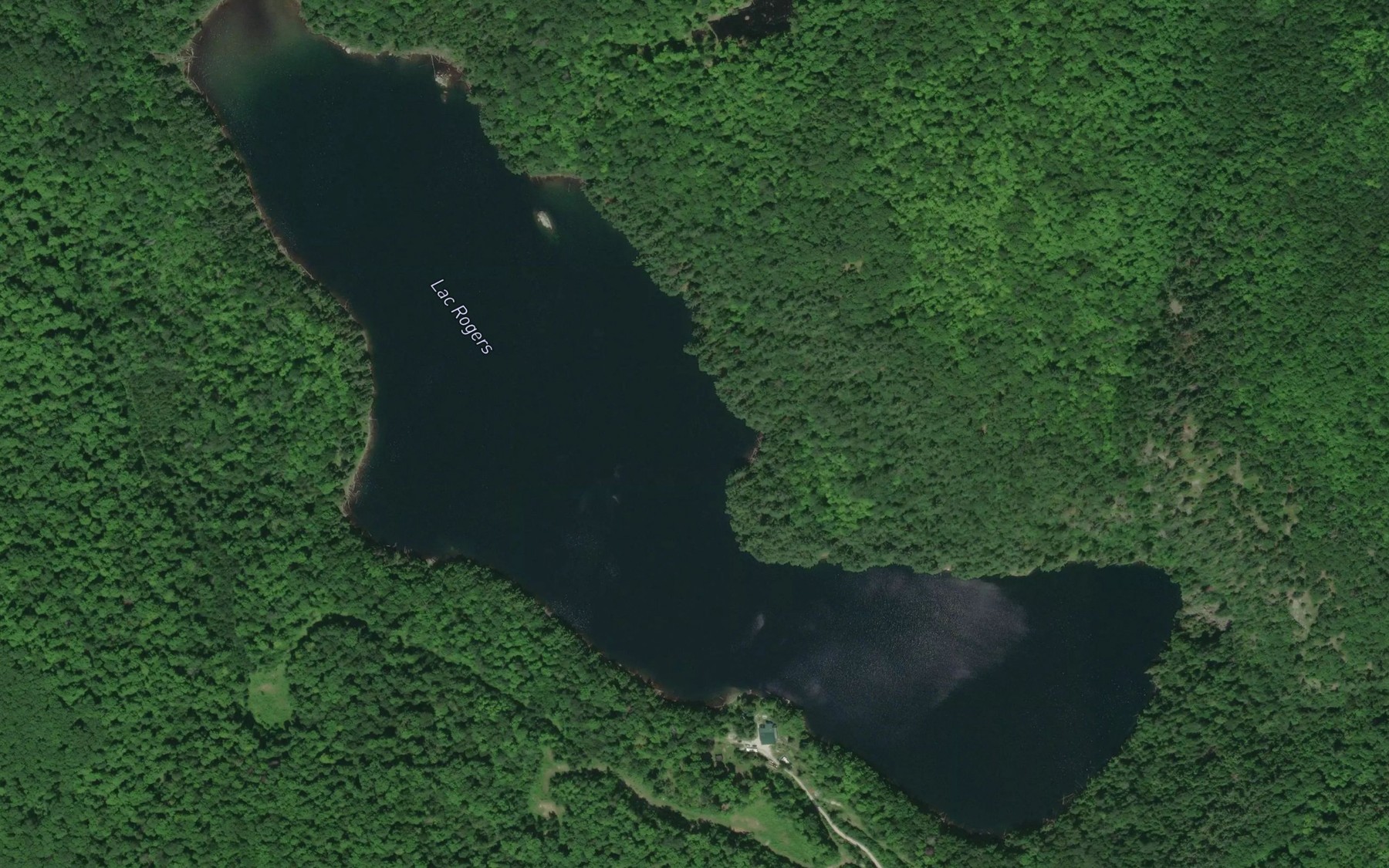 Satellite map of the Lac Rogers
